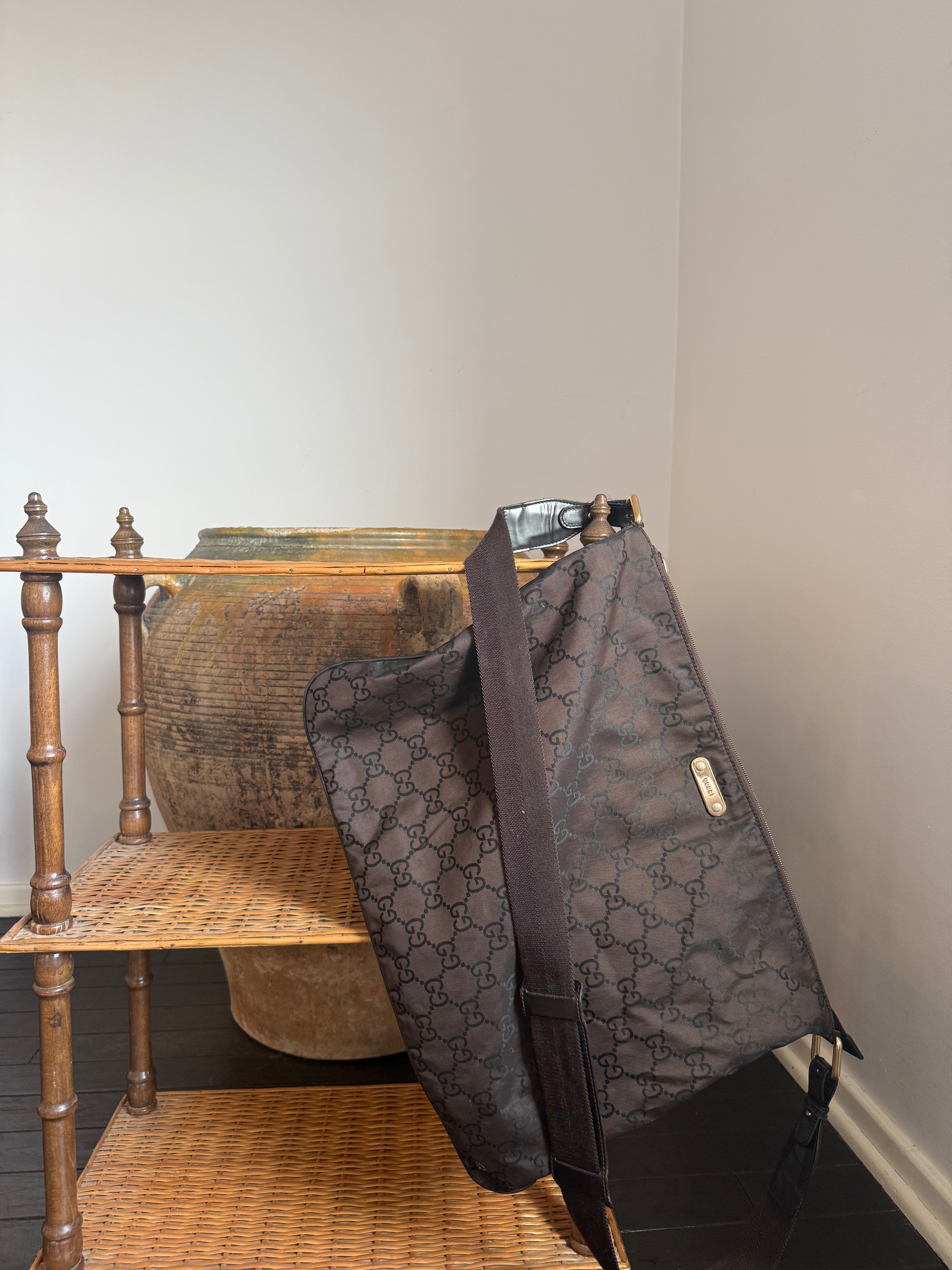 Vintage Gucci nylon messenger